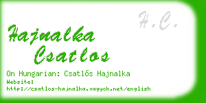 hajnalka csatlos business card